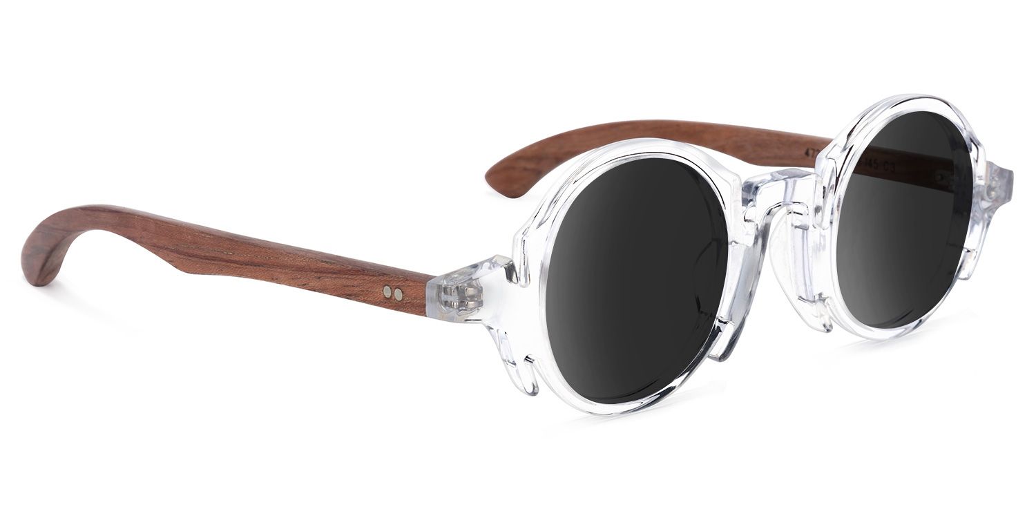 Charlie Round Style Clear Frame Sunglasses | ZEELOOL2
