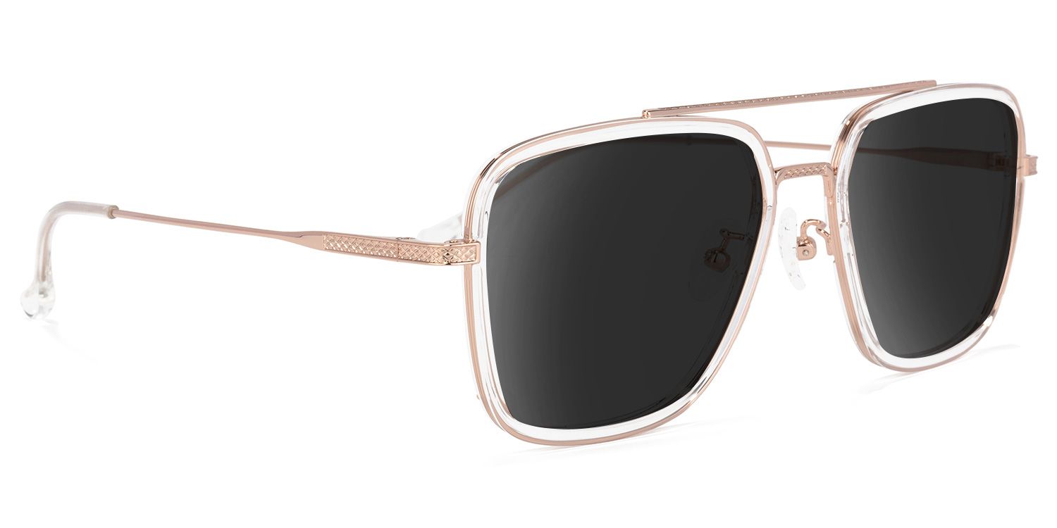 Nayeli Clear Aviator Polarized Sunglasses for Driving | ZEELOOL2