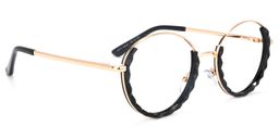 Finley Round Black Glasses1