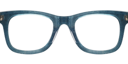 Mike Rectangle Light Blue Glasses 2