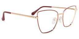 Qasim Cateye Red Glasses2