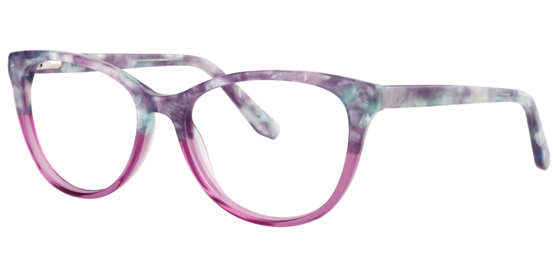 Cateye Purple Pattern Glasses2