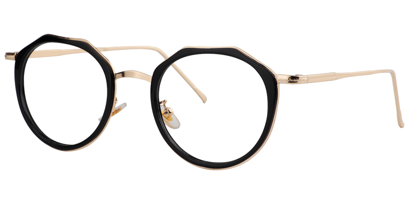 Geometric Black Glasses | Zeelool Eyeglass Frames2