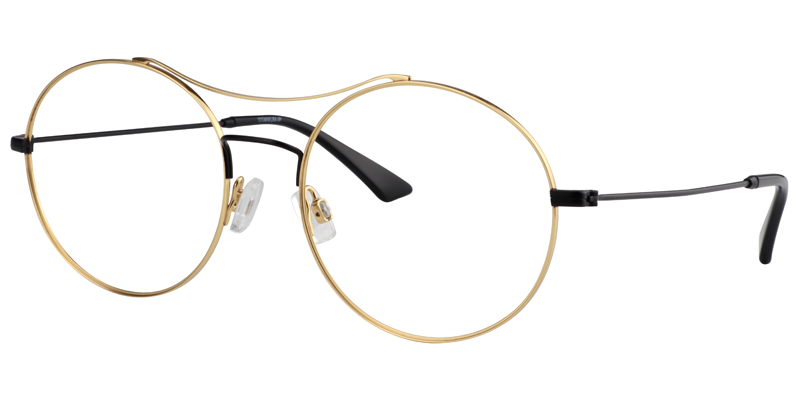 Aviator Black-Gold Glasses | Zeelool Eyeglass Frames2