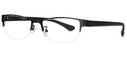 Caleb Semi-Rimless Black Glasses4