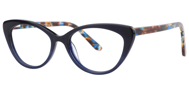 Cateye Dark-Blue Glasses | Zeelool Eyeglass Frames2