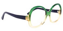 Silas Round Green Glasses2