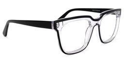 Skye Square Black-Clear Glasses2