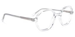Emeline Geometric Clear Glasses1