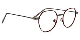 Wilder Round Dark-Red Glasses2