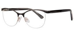 Deirdre Half Rim Black Glasses3