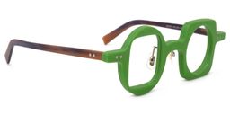 Quanah Asymmetry Green Glasses2