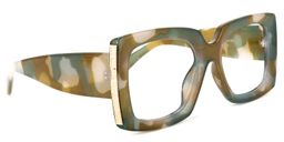 Yael Olive Square Glasses2