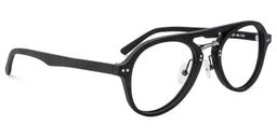 Claudia Aviator Black Glasses2