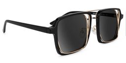 Nellie Black-Gold Aviator Sunglasses1