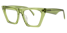 Cecile Cat Eye Light-Green Glasses1