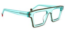 Gerri Square Turquoise Glasses2