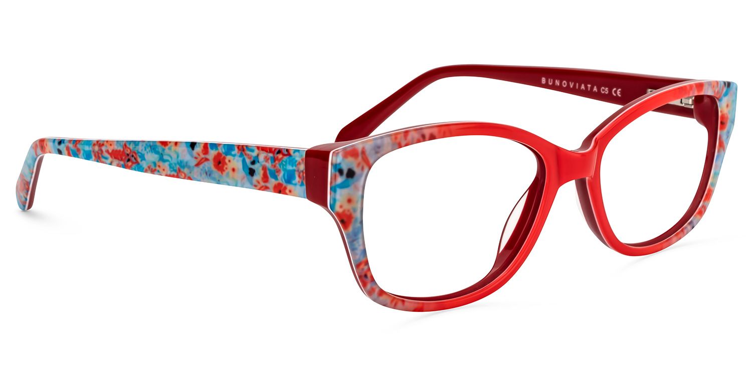 Rectangle Red Glasses | Zeelool Glasses1