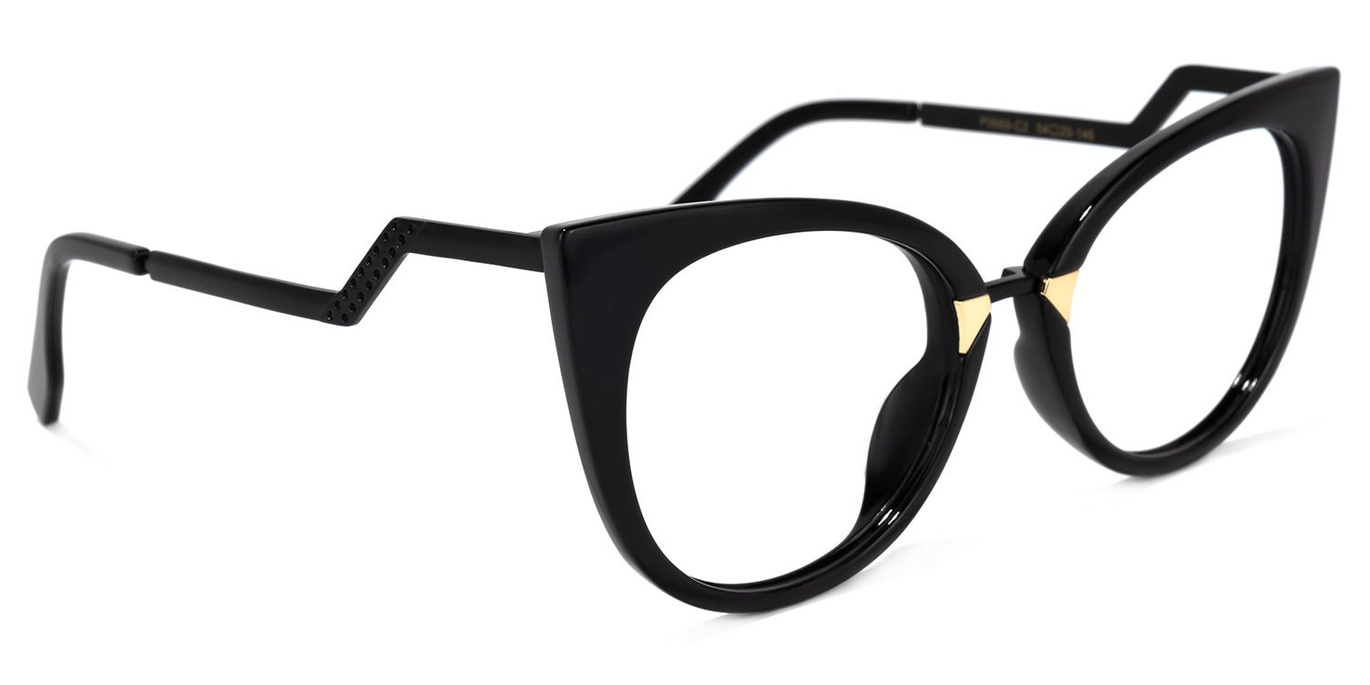 Cat Eye Black Glasses | Zeelool Eyeglass Frame2
