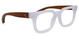 Diana Rectangle White Glasses2