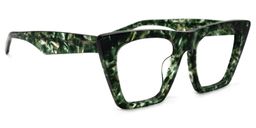 Cecile Cat Eye Green-Floral Glasses2