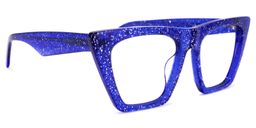 Cecile Cat Eye Blue Glasses2