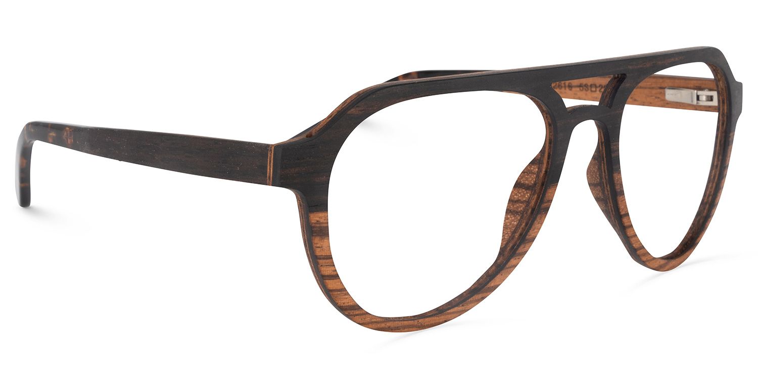 Aviator Wood Glasses | Zeelool Glasses2