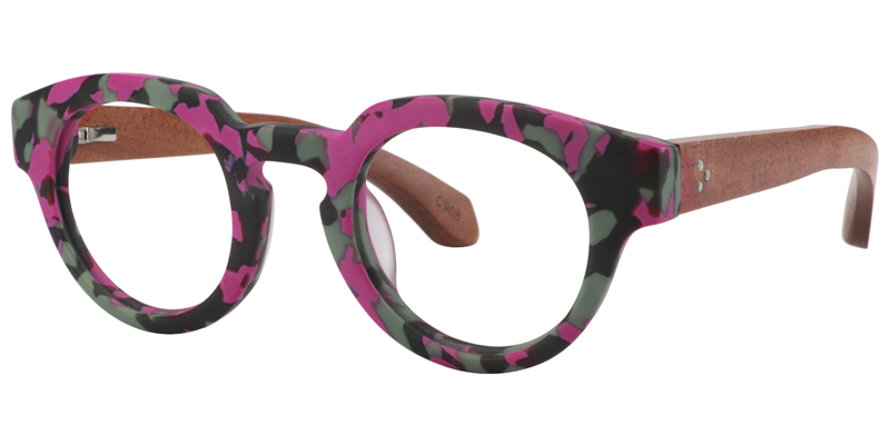 Round Bright Pink Glasses2
