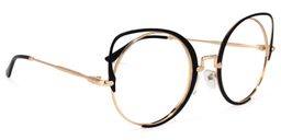 Candance Cateye Black Glasses2