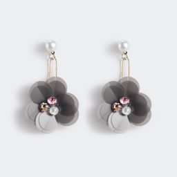 Vintage Petal Shaped Gray Earrings Vintage Petal S2