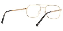 Becci Geometric Black-Gold Glasses3