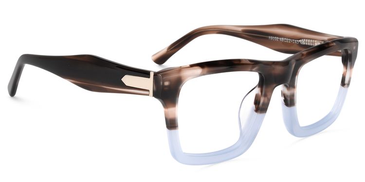 Riley Rectangle Brown Glasses