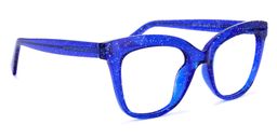 Santiago Cateye Blue Glasses2