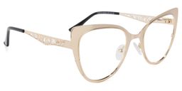 Eileen Cateye Gold Glasses1