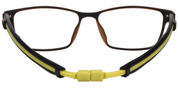 Charles Rectangle Brown Sports Glasses4
