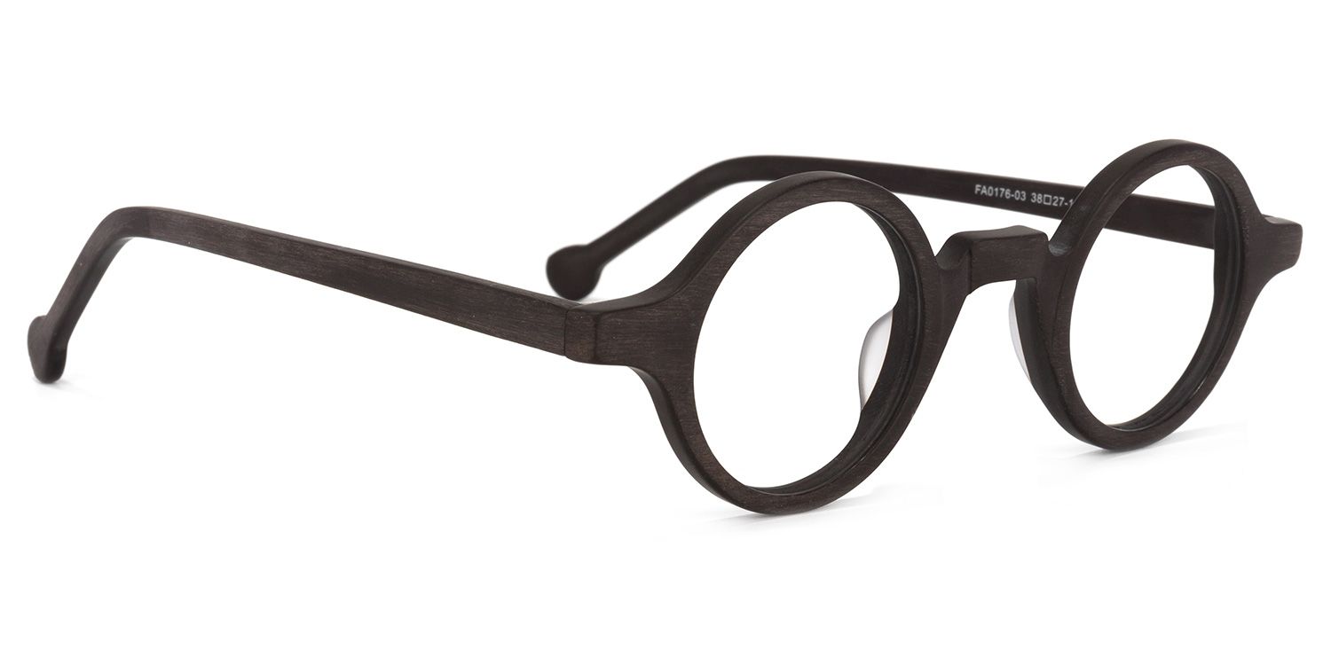 Round Burnt Umber Glasses | Zeelool Eyeglasses Online2