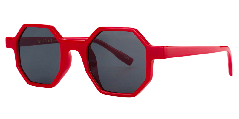 Geometric Red Sunglasses | Zeelool Sunglasses3