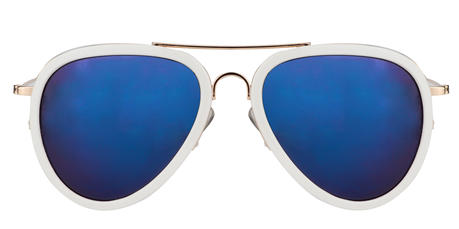 Aviator White Sunglasses | Zeelool Sunglasses1