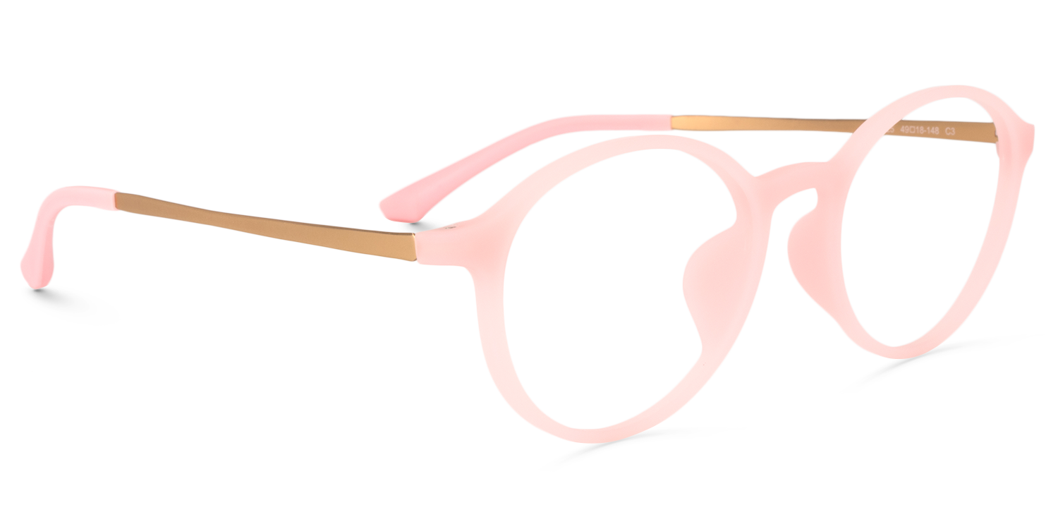 Round Pink Glasses | Zeelool Glasses2