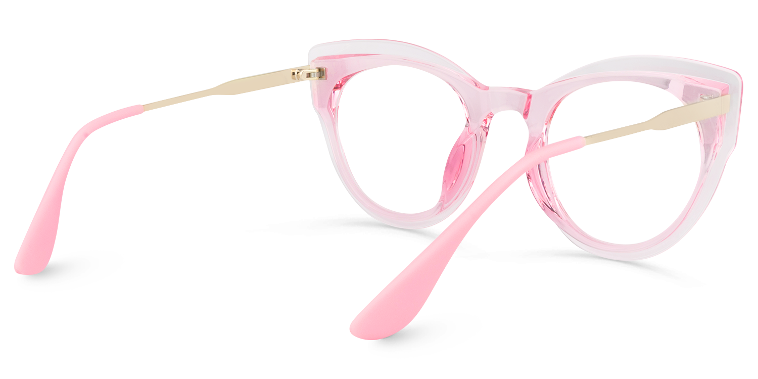 Cat Eye Pink Glasses | Zeelool Glasses4