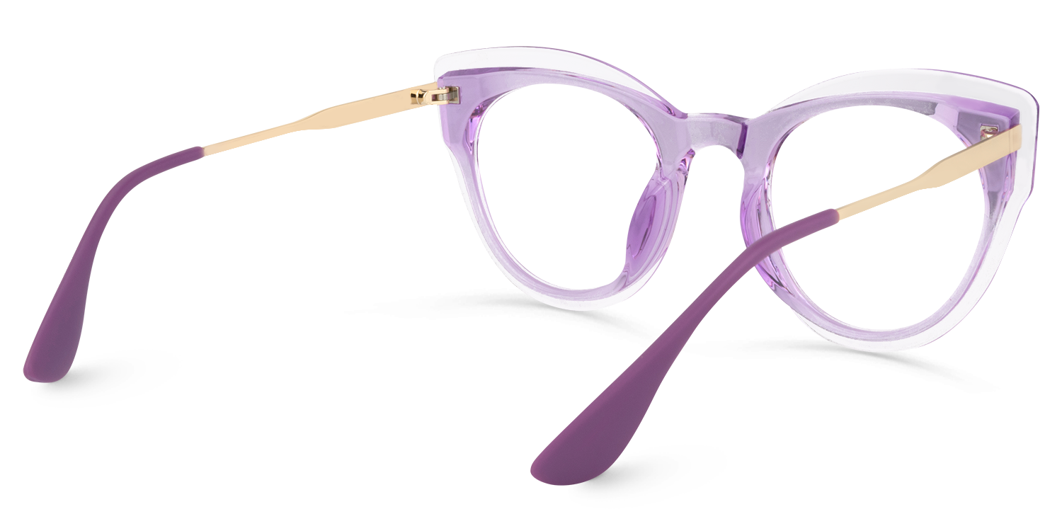 Cat Eye Purple Glasses | Zeelool Glasses4