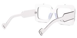 Yuri Square White Glasses4