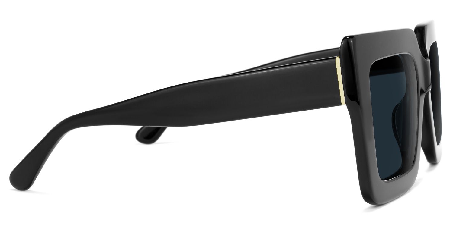 Brandon Square Black Sunglasses for Women & Men | ZEELOOL2