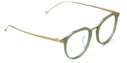 Amanda  Geometric Green Glasses5