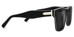 Riley Dark-Gray Rectangle Sunglasses2