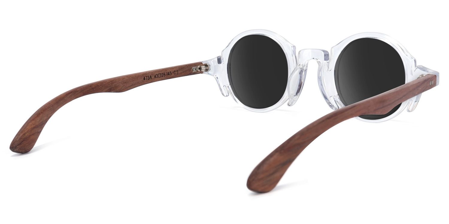 Charlie Round Style Clear Frame Sunglasses | ZEELOOL4