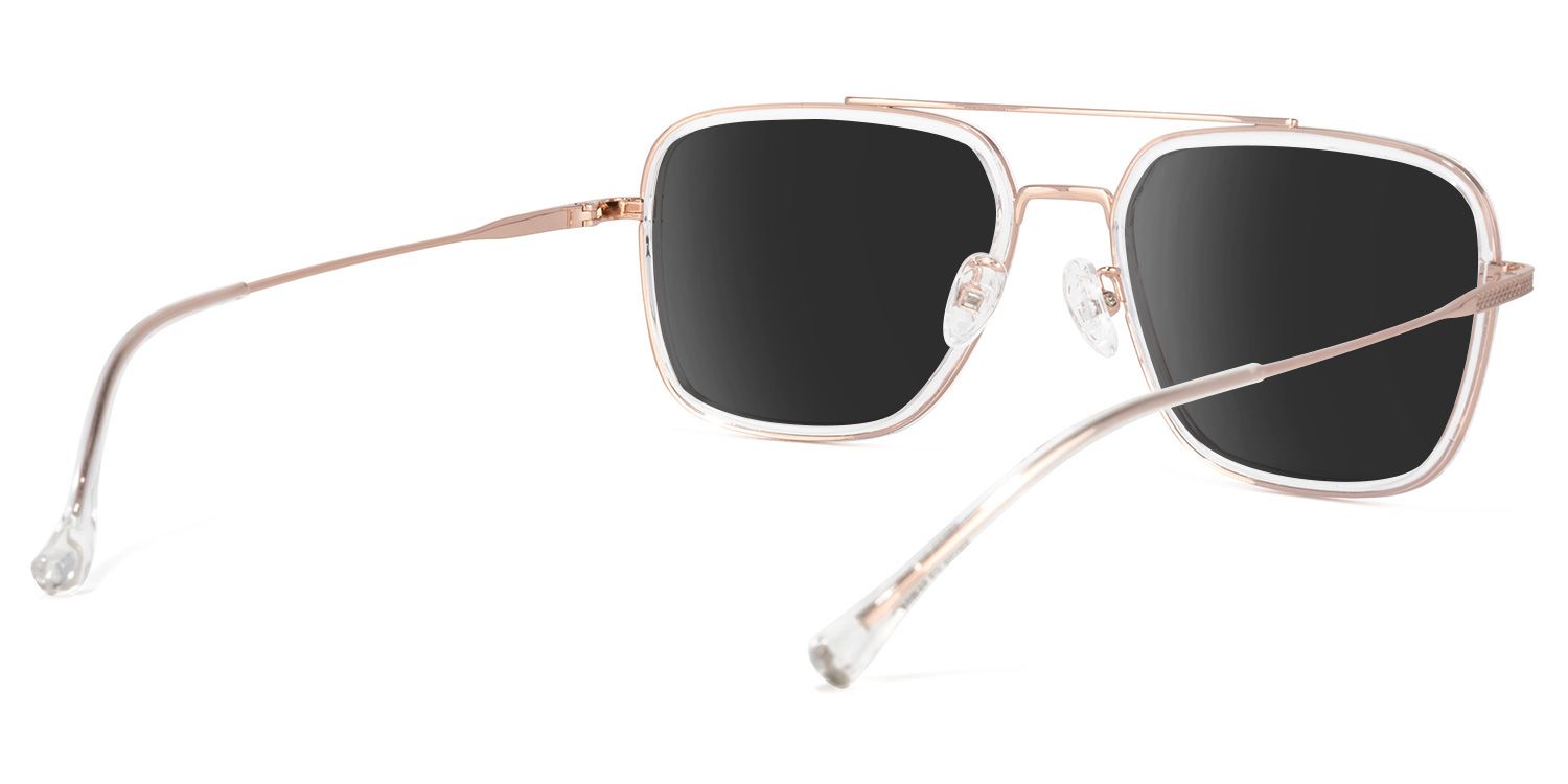 Nayeli Clear Aviator Polarized Sunglasses for Driving | ZEELOOL4