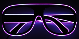 Glowing Purple Aviator Eyeglasses5