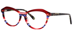Lucia Cateye Blue-Red Glasses2
