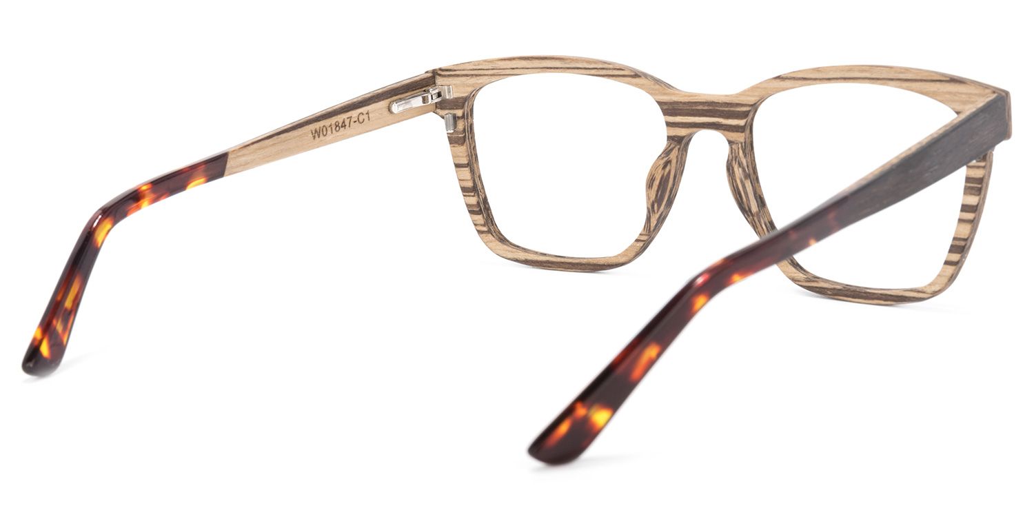 Square Wood Glasses | Zeelool Glasses4